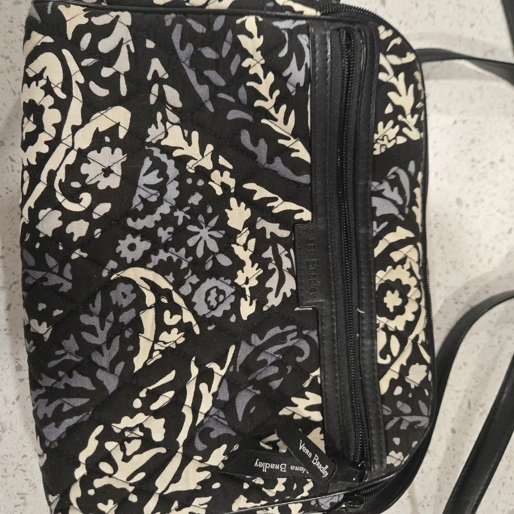 Vera Bradley Elegant Black and Cream Crossbody Bag